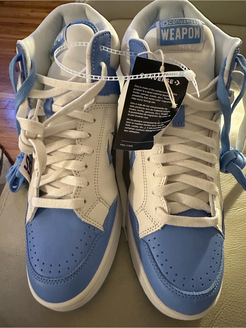Converse Weapon Sneakers - White & Light Blue Men’s US 11